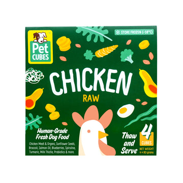 PetCubes Raw Frozen Dog Food Chicken 2.24 KG