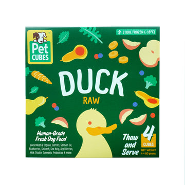 PetCubes Raw Frozen Dog Food Duck 2.24 KG
