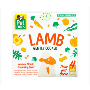 PetCubes Gently Cooked Frozen Dog Food Lamb