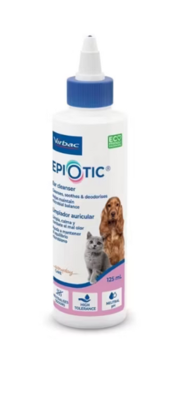 Virbac Epi-Otic Ear and Skin Cleanser for Cats and Dogs 125ml