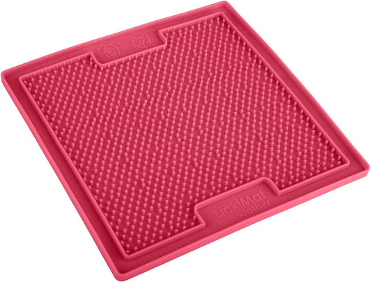 Lickimat Soother Slow Feeder Mat Pink Cat