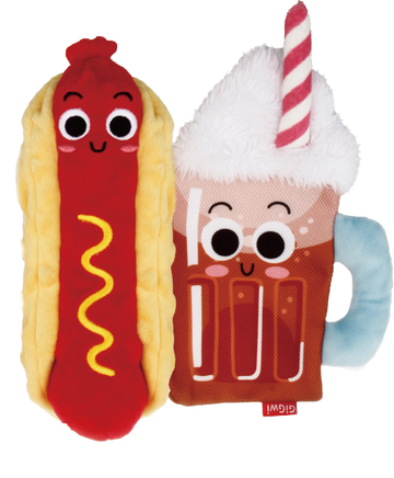 Gigwi Reversible Snuffle Toy Hotdog & Root Beer | French Fries & Burger | Pizza & Ice Cream