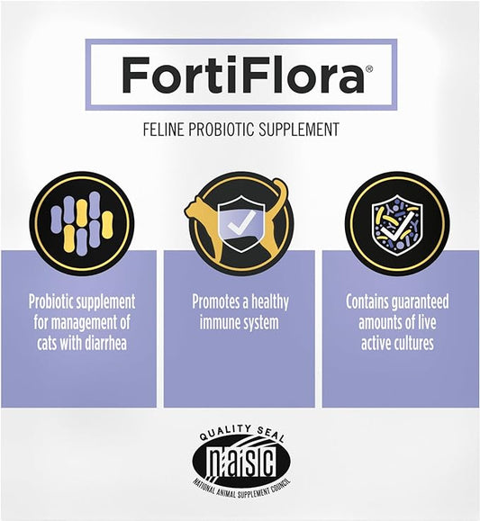 Purina Pro Plan Veterinary Probiotics Cat Supplement, Fortiflora Feline - 30 sachets