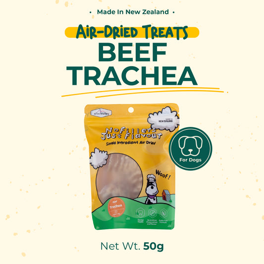 aTwoValley Air-Dried Beef Trachea for Dogs 50g