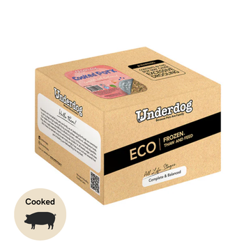 Underdog Cooked Pork Complete & Balanced Eco Pack Frozen Dog Food 3kg (20 x 150g)