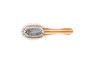 Bass Brushes The Hybrid Groomer A13 Striped Bamboo Small