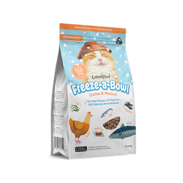 Loveabowl Freeze-a-Bowl Freeze Dried Cat Food Chicken & Mackerel 5g | 85g | 200g