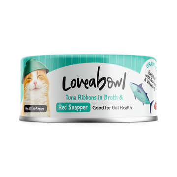 Loveabowl Cat Tuna Ribbons & Red Snapper in Broth