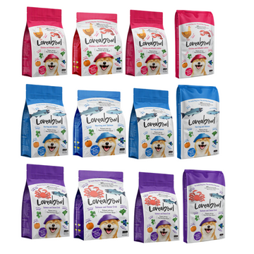 Loveabowl Grain Free Dry Dog Food 250g | 1.4kg | 4.5kg | 10kg - 3 Flavors
