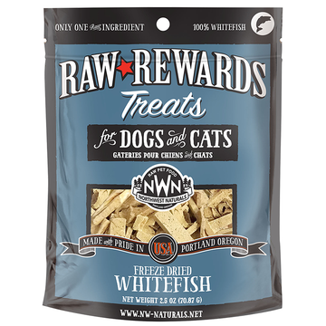 Northwest Naturals Dogs & Cats Raw Rewards Whitefish Treats 2.5oz | 10oz