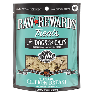 Northwest Naturals Dogs & Cats Raw Rewards Chicken Breast Treats 3oz | 10oz