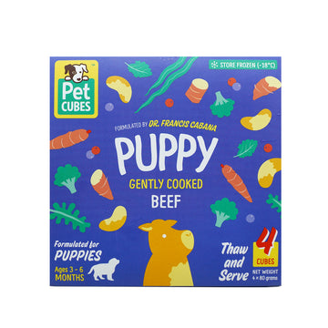 PetCubes Puppy Frozen Dog Food Beef | Pork | Chicken 2.24 KG