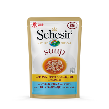 Schesir Wild Tuna and Squid Soup For Cats 85g