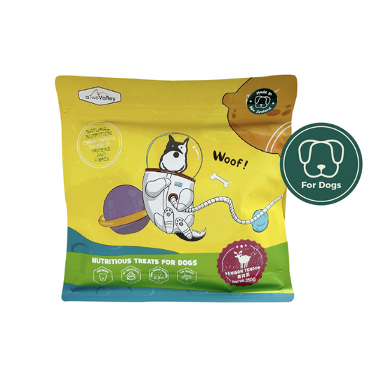 aTwoValley Air-Dried Venison Tendon for Dogs 45g | 250g