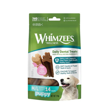 Whimzees All Natural Dental Dog Chew Treats For Puppy XS/ S | M/ L