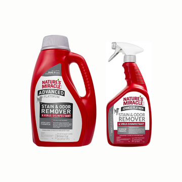 Nature's Miracle Dog Advanced Platinum Stain & Odor Remover & Virus Disinfectant 32oz | 64oz