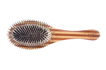 Bass Brushes The Hybrid Groomer A3 Striped Bamboo Large