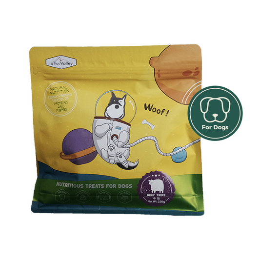aTwoValley Air-Dried Beef Tripe for Dogs 50g | 250g