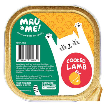 Mau&Me Cooked Lamb Fresh Frozen Cat Food 150g