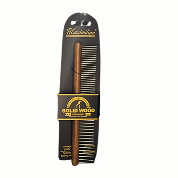Maximilian Solid Wood Pet Grooming Comb with Ergonomic Grip