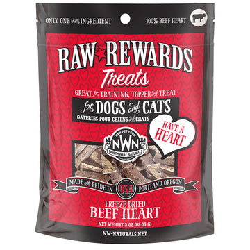 Northwest Naturals Dogs & Cats Raw Rewards Beef Heart Treats 3oz | 10oz