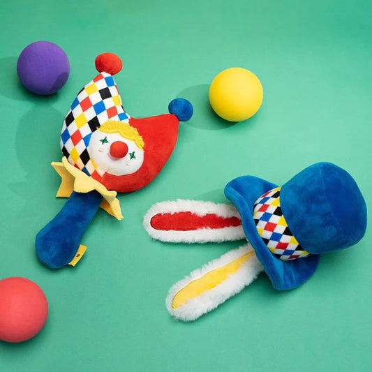Petsville Circus Squeaky Toy - Bunny/ Clown