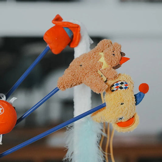 Petsville Circus Show Cat Teaser - Bear/ Long Nose Ele/ Rabbit