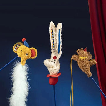 Petsville Circus Show Cat Teaser - Bear/ Long Nose Ele/ Rabbit