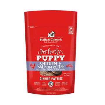 Stella & Chewy's Dog Freeze Dried Dinner Patties - Perfectly Puppy Chicken & Salmon 14oz