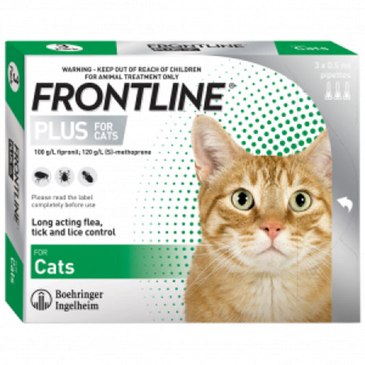 Frontline Plus Spot-On for Cats (8 weeks or older) 3pc