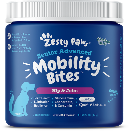 Zesty Paws Senior Advanced Mobility Bites Chicken 90 soft chews