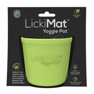 LickiMat Yoggie Pot Slow Feeder Bowl Enrichment - Green
