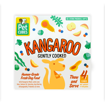 PetCubes Gently Cooked Frozen Dog Food Kangaroo