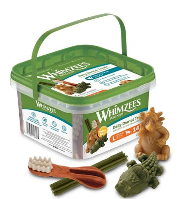 Whimzees All Natural Dental Dog Chew Treats For Dogs Variety Value Box XS 112pcs | S 56pcs | M 28pcs | L 14pcs