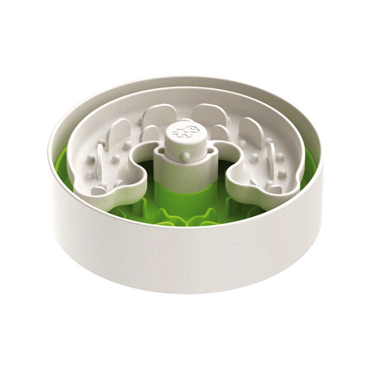 Puzzle Feeder Lite / Dog Bowl for Eating Habit Training for S/M Breeds (Green)