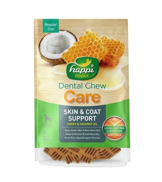 Happi Skippi Care Regular Dental Dog Chew Skin & Coat