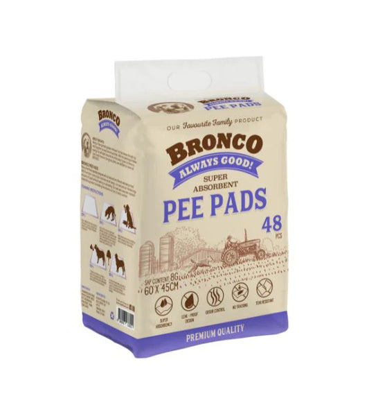 Bronco Super Absorbent Pee Pads For Dogs - 2 sizes