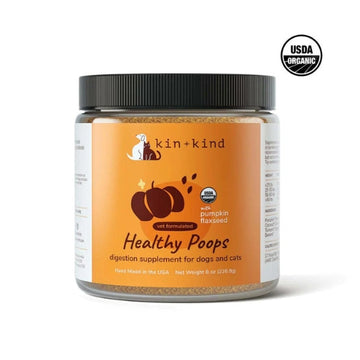 Kin+Kind Dog & Cat Supplement Healthy Poops 4oz | 8oz