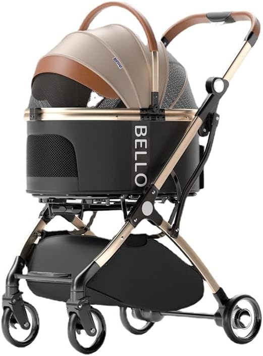 bello dog stroller Bello Aluminium Lightweight Pet Stroller Pram with Detachable Carrier