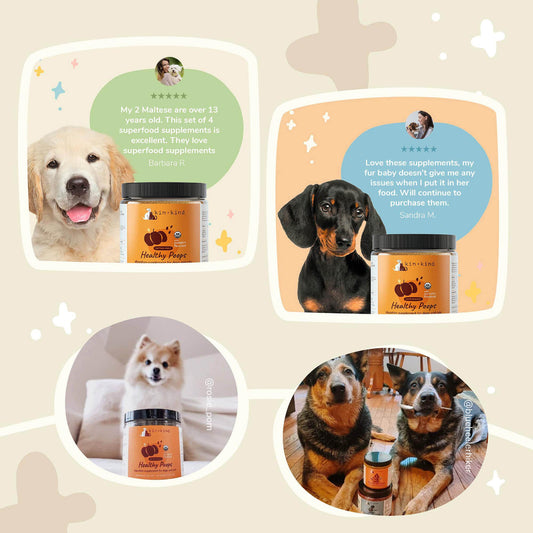 Kin+Kind Dog & Cat Supplement Healthy Poops 4oz | 8oz