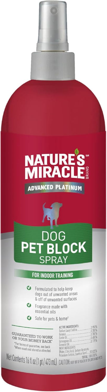 Nature's Miracle Dog Pet Block Repellent Spray 16oz