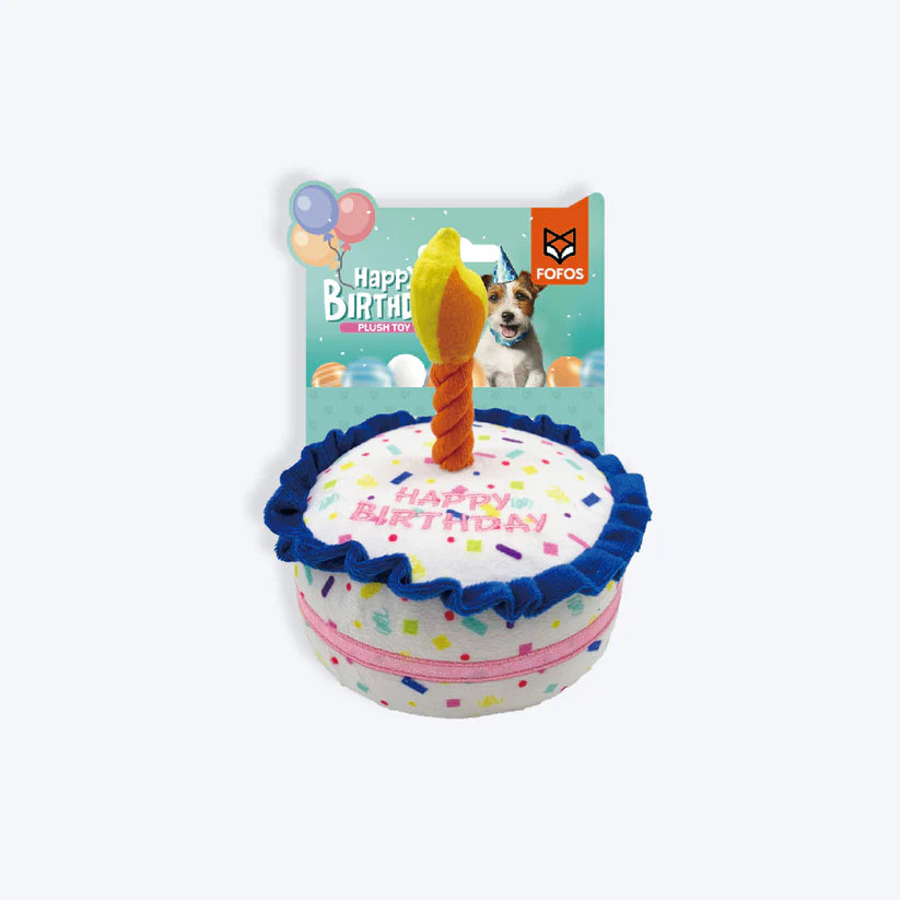 Fofos Dog Birthday Toy - Birthday Cake