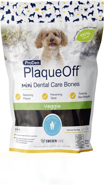 ProDen Plaque Off Mini Dental Care Bones Veggie for Puppies 340g