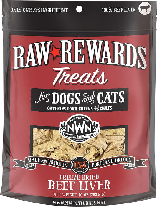 Northwest Naturals Dogs & Cats Raw Rewards Beef Liver Treats 3oz | 10oz
