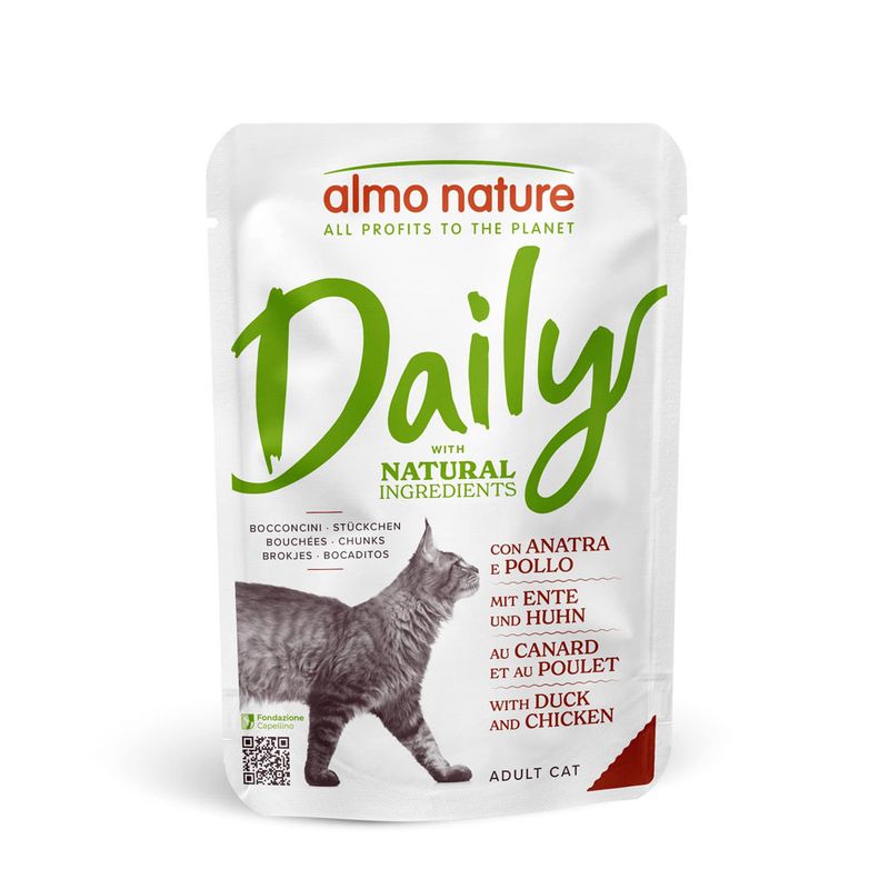 Almo Nature daily recipe for cats - duck and chicken
