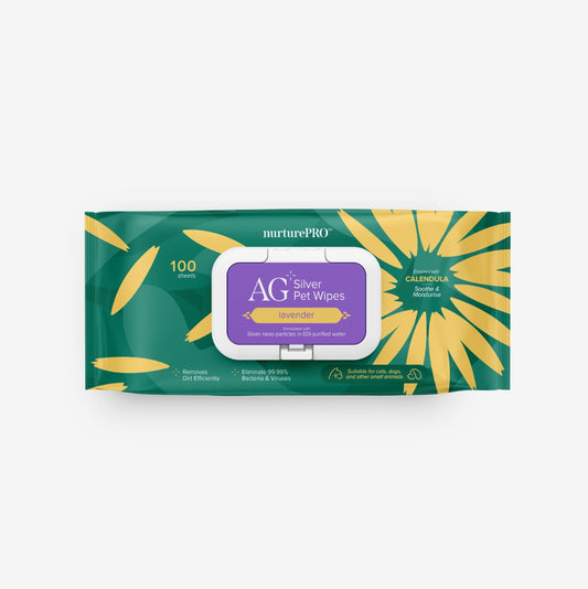 Nurture Pro AG Silver Pet Wipes (Lavender) 10 sheets | 100 sheets | 100 sheets x24