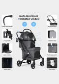 Beberoad Pet Stroller - T1 (Double-Deck) ventilation window