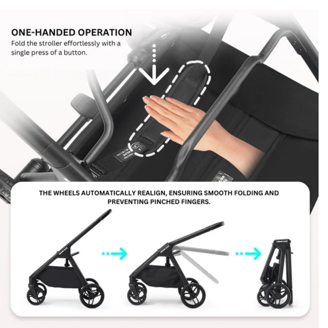 Beberoad_X5_Pet_Stroller_Folding_operation