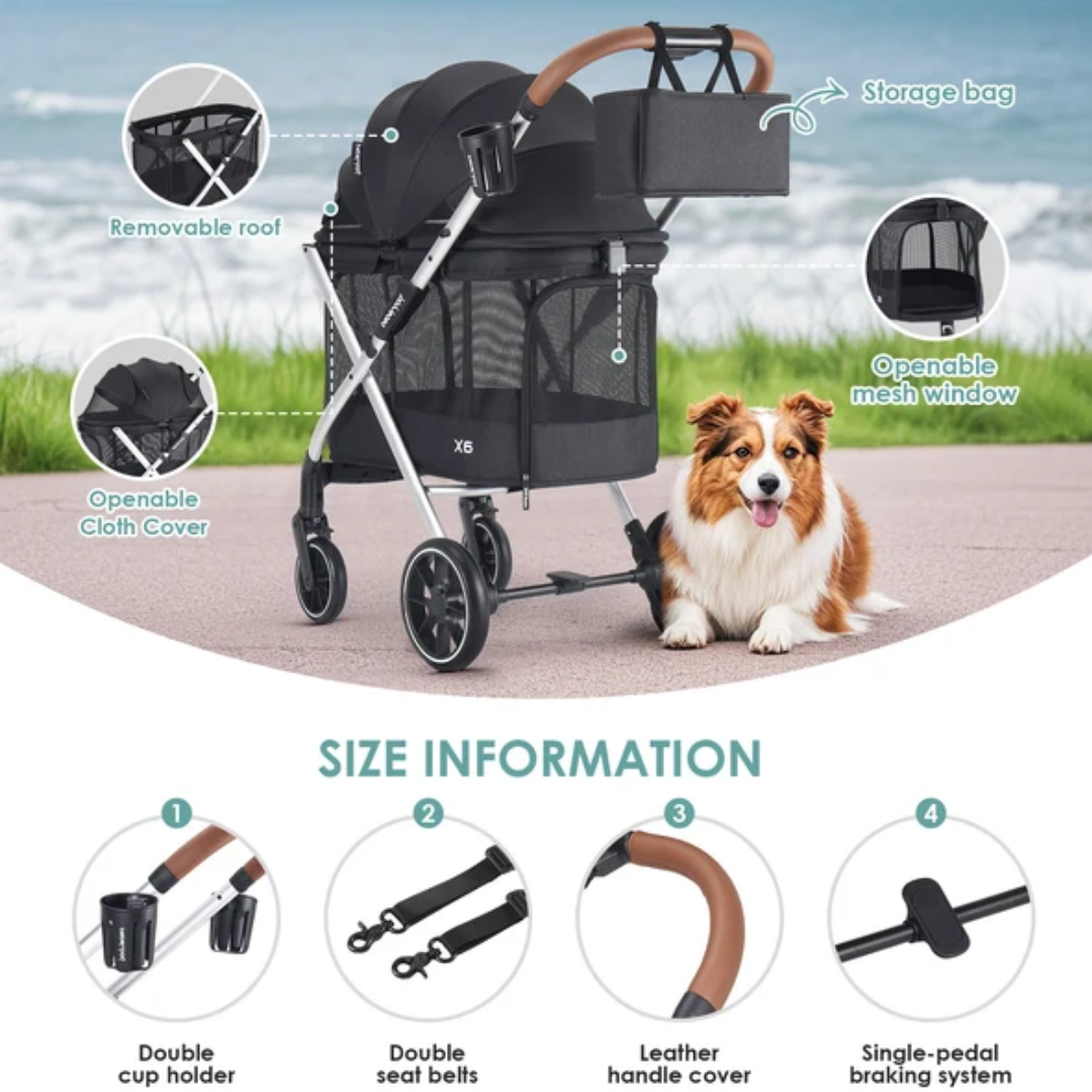 Beberoad_X6_Pet_Strollers_Features