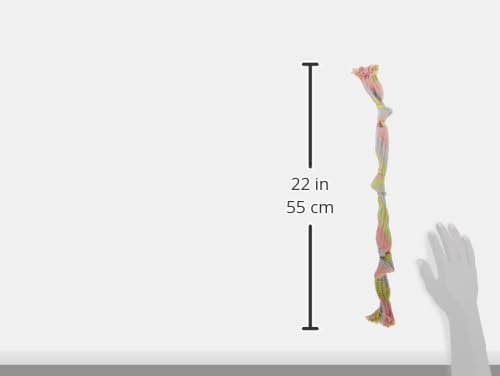 Beco Hemp Squeaky Rope dog toy, large, natural hemp fibre with squeaker dimension